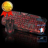 TD® Pack Clavier et Souris Gaming éclairage LED ergonomie multimédias touches réactives anti patinage optimisation confort de jeux