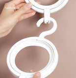 Le crochet peut être connecté au sac patère cercle type de stockage crochet de connexion de cintre  simple blanc peut être co