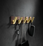 Patère patère patère créative patère marron créative simple style moderne noyer noir tenture murale porte-manteau poinçon gra