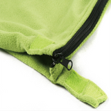 Sac de couchage en polaire de camping en plein air Doublure de sac de couchage de camping de type enveloppe Simple vert d'été