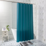 TD® Rideau de douche en Polyester muni de Crochets/ Rideau Salle de bain/ Rideau Étanche Bleu/ 200 x 180 cm