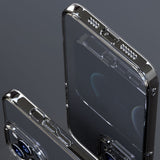 TD® Étui de téléphone portable pour iPhone13ProMax groove transparent acrylique deux-en-un couvercle de protection transparent