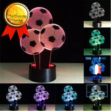 TD® Lampe optique poser décoratif tactile 7 couleurs illusion optique - modèle football - faible consommation câble USB 3 piles AAA