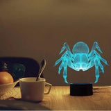 TD® Lampe optique poser décoratif tactile 7 couleurs illusion optique - modèle araignée - faible consommation câble USB 3 piles AAA