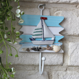 Patère patère style océan méditerranéen Accessoires pour  maison Patère petite patère créative Voilier Manteau et chapeau sus