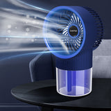 TD® Mini refroidisseur d'air d'humidification de jet délicat de bureau de bureau de bureau de ventilateur rechargeable bleu royal