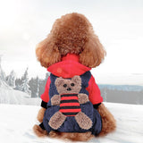 TD® Vêtements Teddy Vêtements d'automne et d'hiver Manteau à quatre pattes Plus épais Conçu pour les chiens de petite et moyenne tai