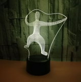 TD® Décoratif USB Gymnastique 7 Couleurs Télécommande Illusion Optique Veilleuse 3D Visualisation Table Bureau Lampes 3D Glow LED La