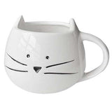 Tasse à café chat noir Animal lait tasse en céramique amoureux tasse cadeau d'anniversaire mignon cadeau de noël (blanc)
