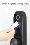 TD® serrure verrou biometrique porte coulissante connectee chambre a code digital intelligente cadenas electronique numerique