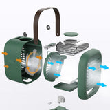 TD® Ventilateur de refroidissement à eau Ventilateur de bureau électronique portable Ventilateur de refroidissement simple rechargea