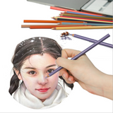 Ensemble de stylos de couleur de peau de peinture de personnage de 24 couleurs, portrait de crayon de couleur, fournitures pe
