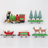 TD® Cheminée de train de Noël fumer des jouets électriques Wagon électrique bricolage piste d'épissage Cadeaux de Noël pour enfants