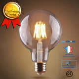 TD®  6W Ampoule Edison Lampe Lumière Vintage E27 ES G125 Vertical Globe Style Rétro