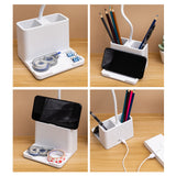 TD® Lampe bureau LED porte-stylo apprendre veilleuse dortoir lampe table chambre lampe chevet couleur blanche lumière blanche LED