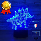 TD® Lampe optique poser décoratif tactile 7 couleurs illusion optique - modèle dinosaure - faible consommation câble USB prise secte