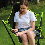 TD® Chaise à bascule d'extérieur en alliage d'aluminium chaise de pêche de camping ultra-légère barbecue chaise arrière pliante port