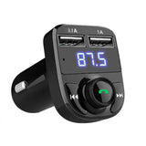 TD® Transmetteur FM de Voiture/ Bluetooth sans fil Kit mains libres voiture Transmetteur FM Lecteur MP3 chargeur double