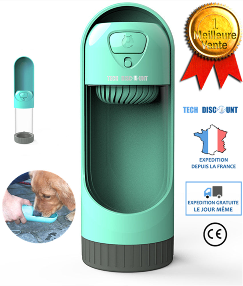 TD® Gourde chien voyage promenade chat anti gaspillage eau potable abreuvoir animaux de compagnie bouteille portable distributeur