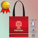 TD® Sac fourre-tout Portugal Coupe d'Europe Sac en toile Cristiano Ronaldo Fans de l'équipe nationale du Portugal Cadeaux périphériq