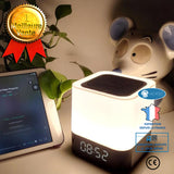 INN® Haut-parleur sans fil Bluetooth temps réveil LED carte de lumière atmosphère colorée haut-parleur - white
