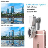 TD® Objectif fixable zoom lumière LED Macro Lens Plus Grand angle grand angle clip téléphone portable objectif zoom 15x grands angle