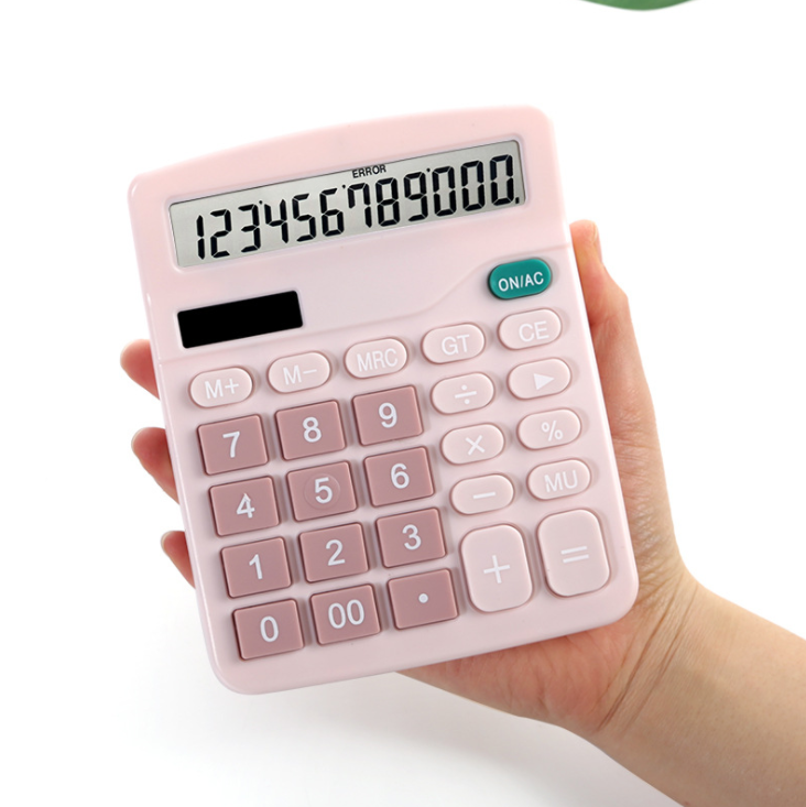 Calculatrice 12 chiffres double alimentation calculatrice de bureau calculatrice électronique calculatrice grand écran solair