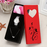 Coffrets Cadeaux Dames Cadeaux Mode Dames Cadeaux Créatifs Femmes Foulards en Soie Ensembles Élégants Montres Accessoires Cof