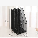 Support de fichiers Support de fichiers de stockage de bureau en maille de fer en métal Boîte de rangement de bureau noire si