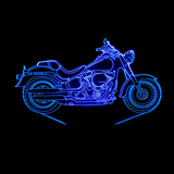 TD® Lumière de nuit tactile 3D colorée créative de moto Nouvelle lampe de table de bureau 3D