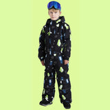 TD® Enfants garçons et filles forme animale dessin animé pingouin combinaison extérieure une pièce combinaison de ski Taille: 100cm