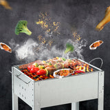 TD® Barbecue grill portable camping en plein air barbecue à charbon de bois facilement démontable en tôle galvanisée en plein air