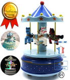 TD® Merry-go-round boîte à musique décoration de gâteau-décoration cadeau anniversaire pour enfants-boite à mélodie pour enfant