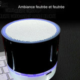 TD® Enceinte bluetooth sans fil connectée, Haut-parleur compact portable, Amplificateur avec USB, carte TF et lumière LED