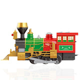 TD® Cheminée de train de Noël fumer des jouets électriques Wagon électrique bricolage piste d'épissage Cadeaux de Noël pour enfants