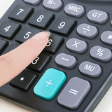 TD® Véritable calculatrice solaire à 12 chiffres, grand écran, double alimentation, comptabilité financière, ordinateur  fournitures