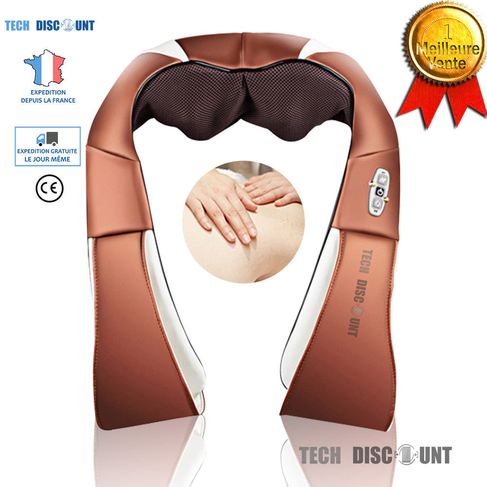 TD® Appareil de massage corps Pétrissage Châle Cervical Masseur Cou Multifonction Voiture Électrique Taille profondeur alimentation