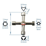 TD® Clé Universelle en forme de Croix Ajustable Triangulaire Trousse a Outils Compact Magique Alliage de Zinc Multifonctions Armoire