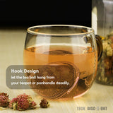 TD® Infuseur à thé original tasse inox permanent filtre à boule élégante passoire avec trous fins théière laitier herbes serrure