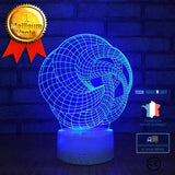 TD® Lampe optique poser décoratif tactile 7 couleurs illusion optique modèle illusion - faible consommation câble USB ou 3 piles AAA