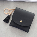 TD® Porte-Monnaie Femme Simple avec / Gland Franges Petite Taille Portefeuille/Porte-Cartes/ Porte-Clés Finitions Propres Chic