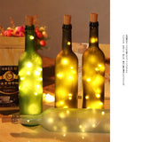 TD® Guirlande lumineuse LED 1M 10LED 2M 20LEDs avec bouchon de bouteille pour verre artisanat  - Modèle: WHITE 1M