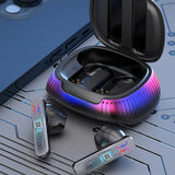 TD® Casque Bluetooth intra-auriculaire Bluetooth 5.0 Lumière clignotante Résistant à l'eau et à la sueur Faible latence  Casque de j