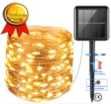 TD® Guirlande lumineuse LED 5-10-20-30-40-50M guirlande lumineuse solaire guirlande fil de cui - Modèle: Blue 50M 500LED