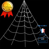 TD® Halloween decoration toile d'araignée triangulaire super en forme d'éventail accessoires de décoration de fête en ligne 7.*5.5m