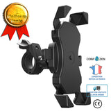 Support de téléphone portable noir pour vélo, Dock de smartphone stable pour montagne pluie neige, Outil de portable pour mot