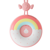 TD® Ventilateur électrique rechargeable USB forme de nuage arc-en-ciel paresseux camping en plein air suspendu ventilateur de cou