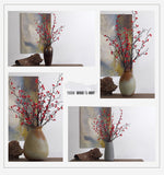 TD® plante artificielle bouquet fruits rouges baies decoration interieur exterieur pour noel maison chambre fille realiste branche