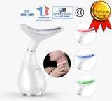 TD® masseur cou chauffant et nuque anti-rides sans fil rechargeable electrique anti-age appareil portable massage beaute pas cher