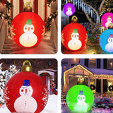 TD® LED ballon gonflable lumineux PVC gonflable décoration de Noël jouet balle ballon 60cm en plein air amusant impression jouet bal